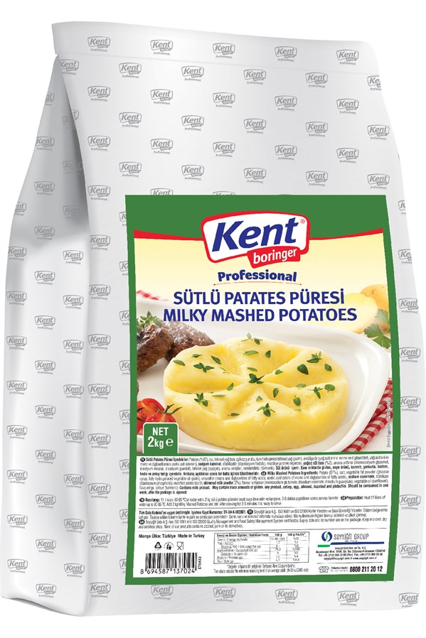 Kent Boringer Sütlü Patates Püresi 2 Kg